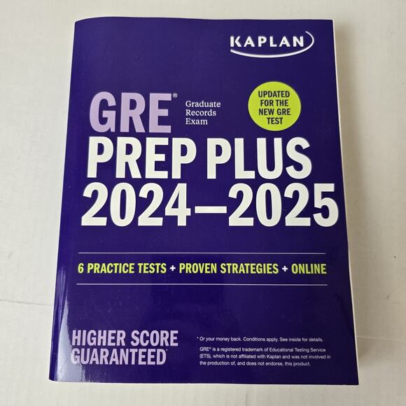 N/A Other - Kaplan: GRE Prep Plus 2024-2025: Your Ultimate Guide to GRE